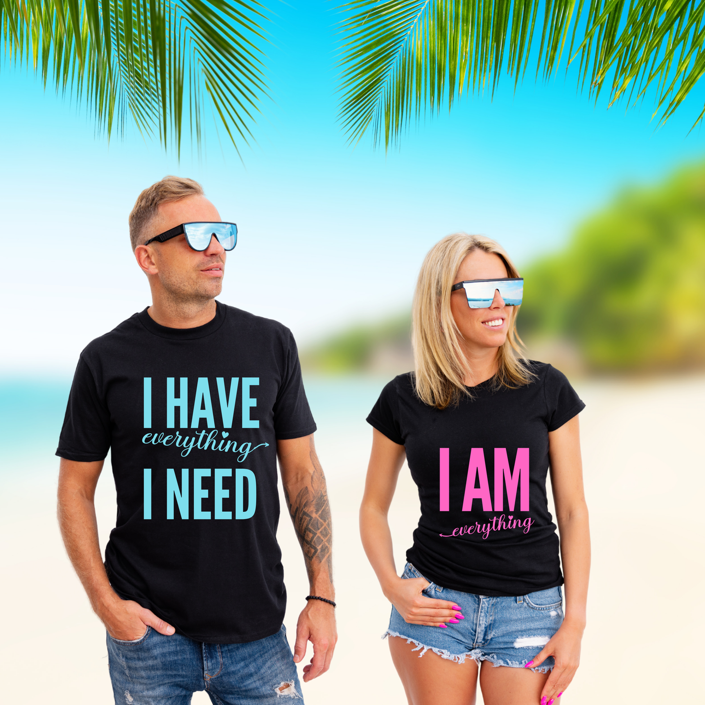 I HAVE I AM couples t shirts