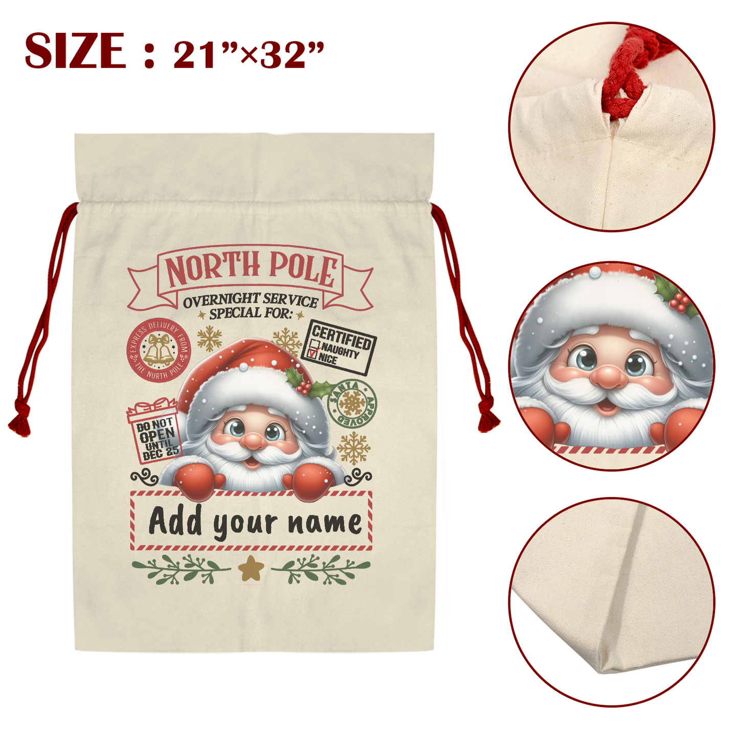 Customized Santa sacks