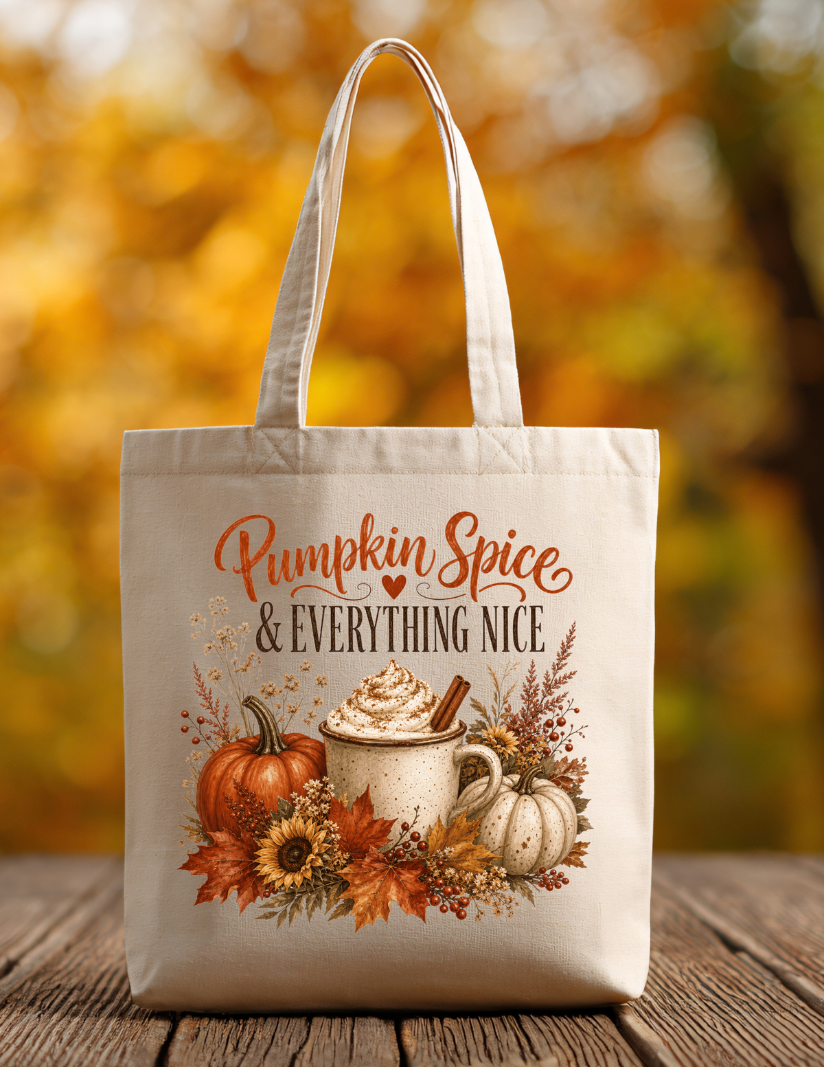 Fall Market Tote Bags | 100% Cotton Reusable Fall Totes