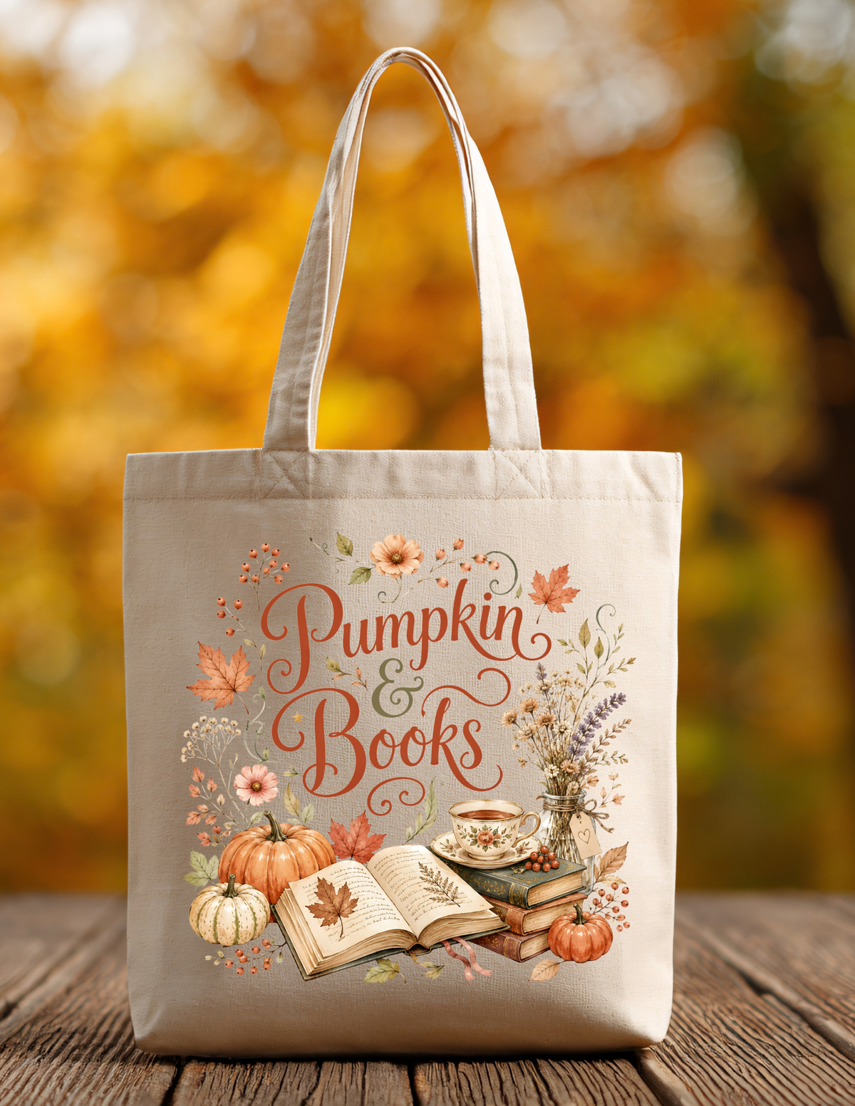 Fall Market Tote Bags | 100% Cotton Reusable Fall Totes
