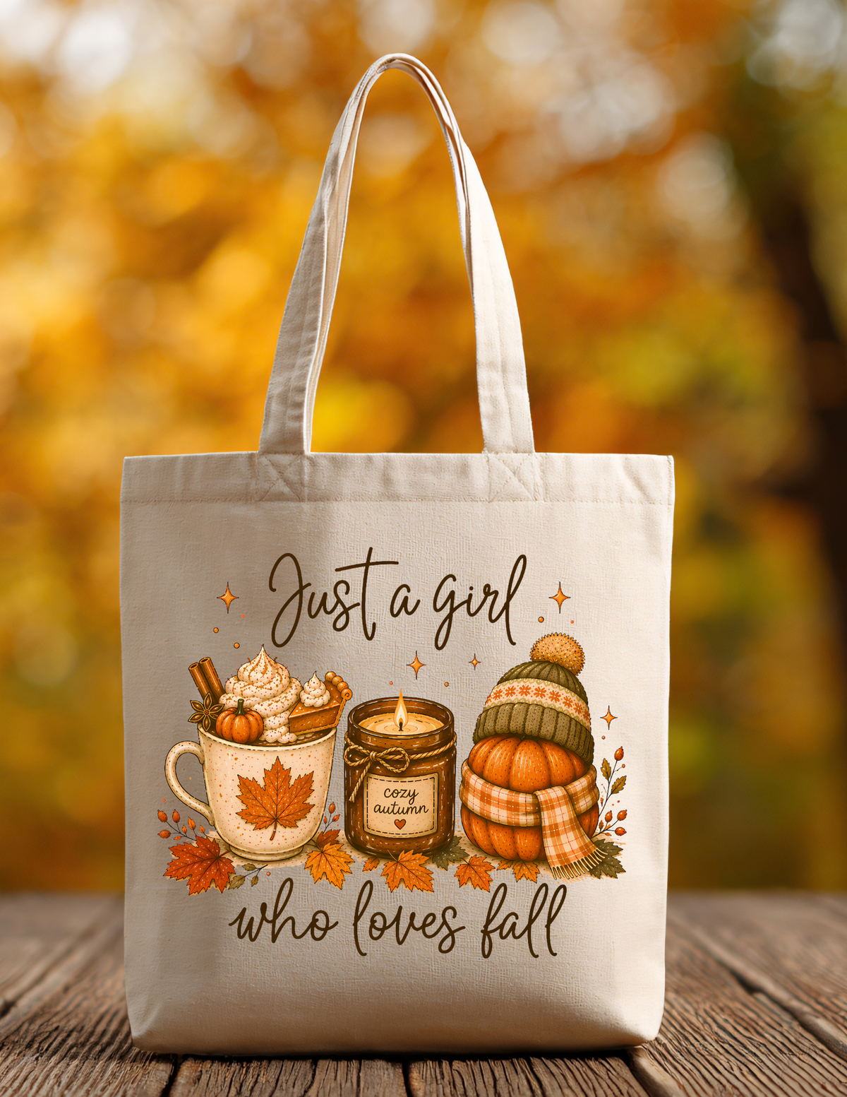 Fall Market Tote Bags | 100% Cotton Reusable Fall Totes