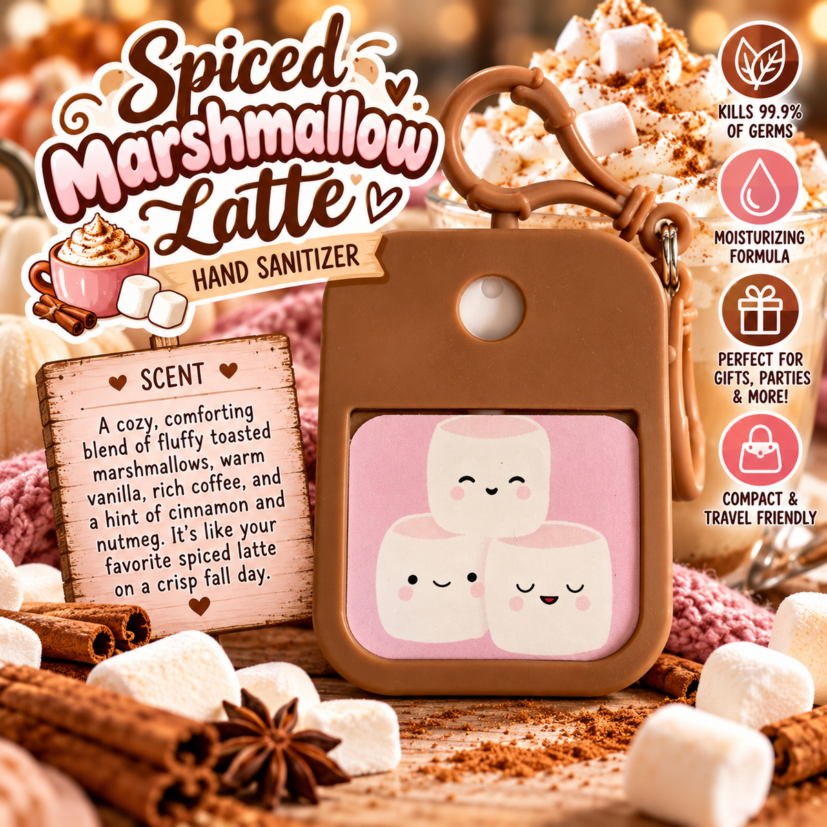Custom Hand Sanitizer + Holder | Choose Your Scent & Design