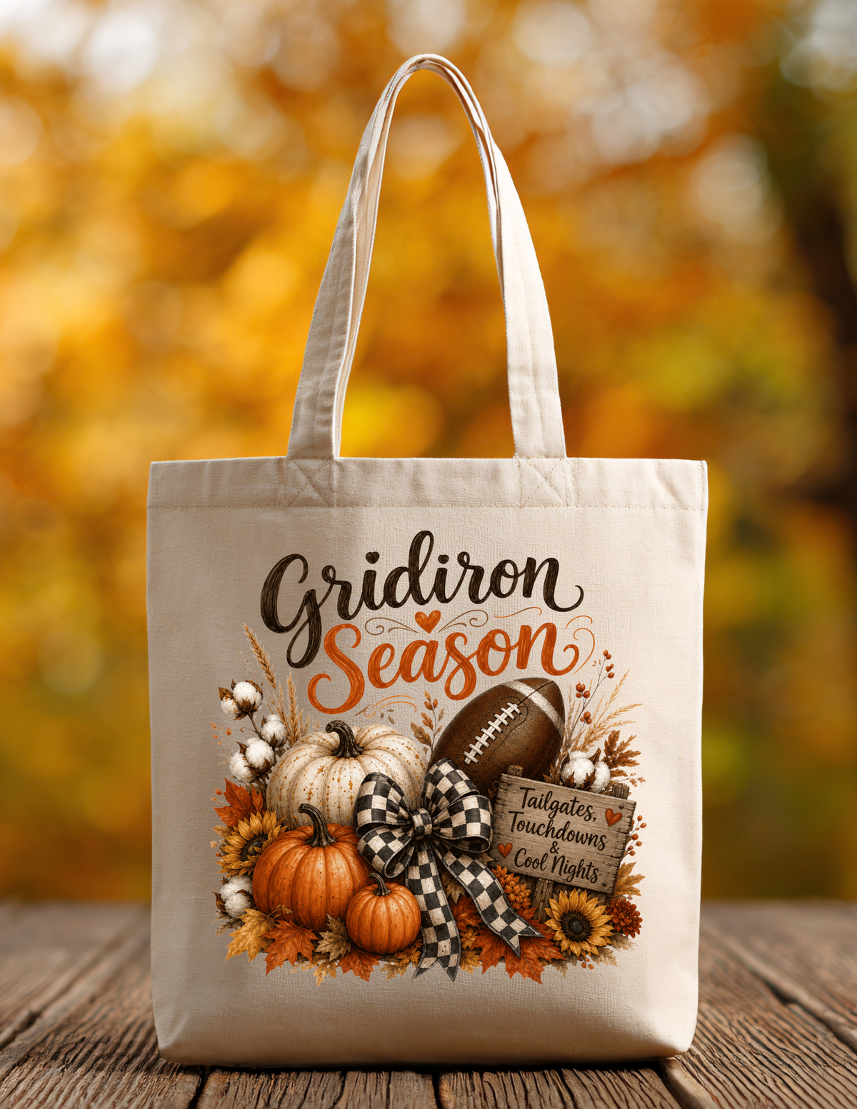 Fall Market Tote Bags | 100% Cotton Reusable Fall Totes