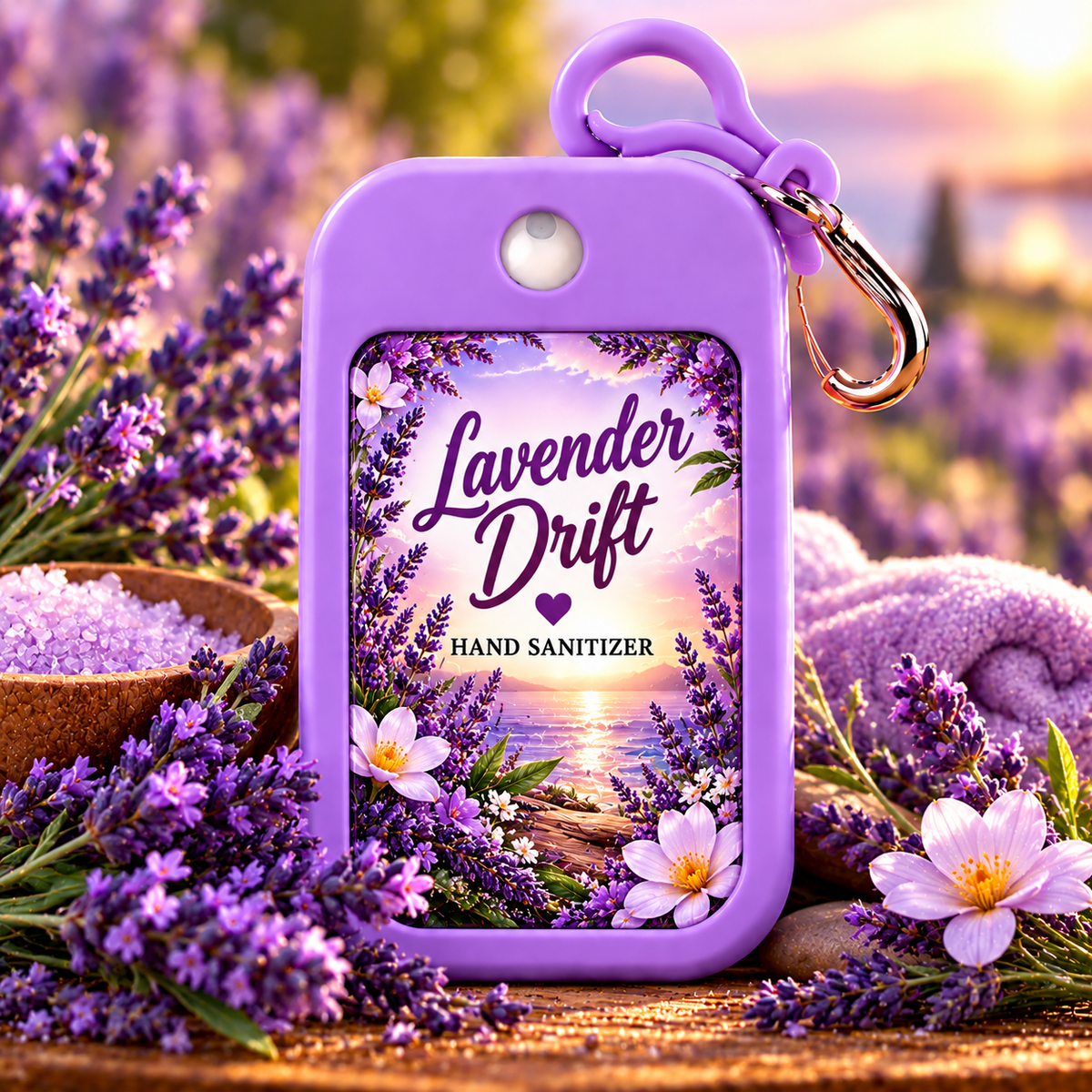 Custom Hand Sanitizer + Holder | Choose Your Scent & Design