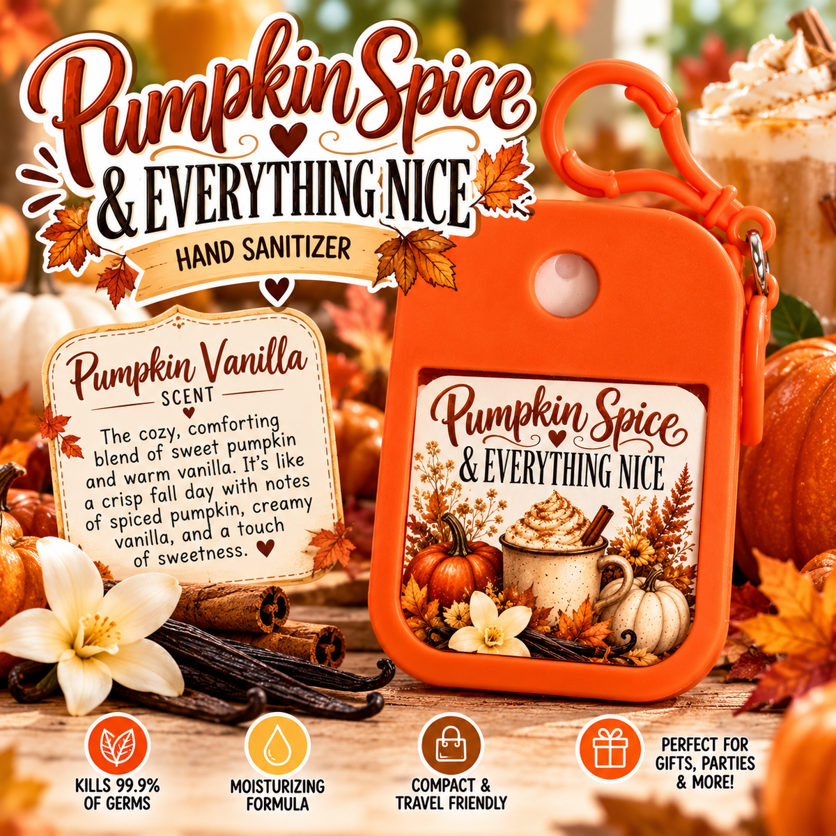Custom Hand Sanitizer + Holder | Choose Your Scent & Design